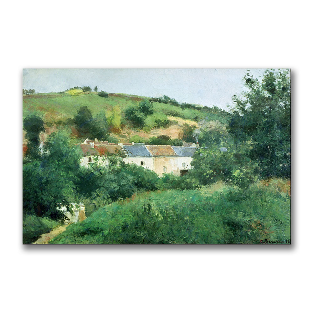 Camille Pissaro 'The Path In The Village' Canvas Wall Art 35 X 47