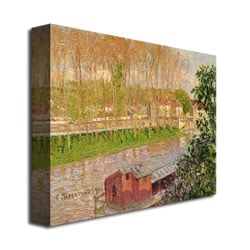Camille Pissaro 'Sunset At Moret Sur Loing' Canvas Wall Art 35 X 47
