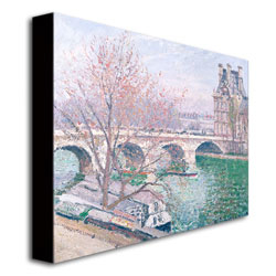 Camille Pissaro 'The Pont-Royal And The Pavillo' Canvas Wall Art 35 X 47