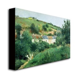 Camille Pissaro 'The Path In The Village' Canvas Wall Art 35 X 47