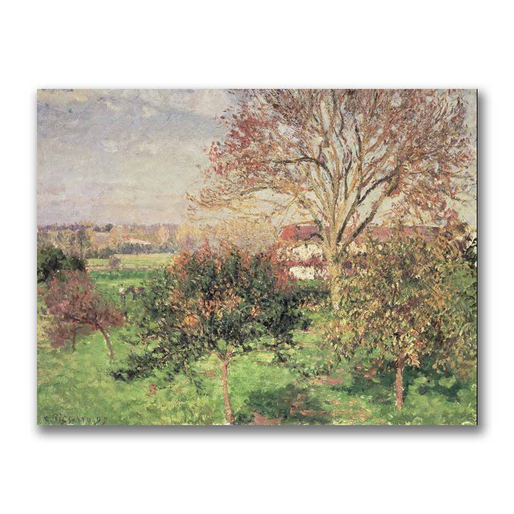Camille Pissaro'Autumn Morning At Eragny' Canvas Wall Art 35 X 47