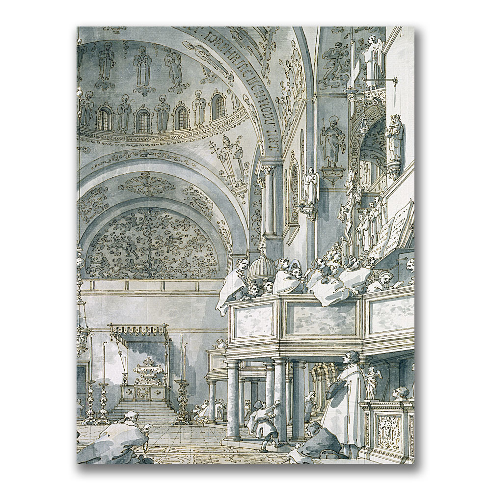 Canatello 'The Choir Singing At St Mark's' Canvas Wall Art 35 X 47