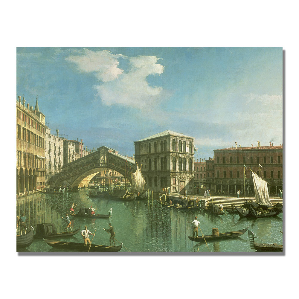 Canatello 'The Rialto Bridge Venice' Canvas Wall Art 35 X 47