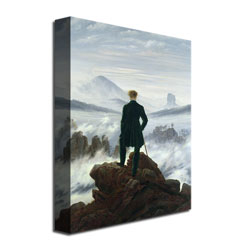 Caspar Friedrich 'The Wanderer Above The Fog' Canvas Wall Art 35 X 47