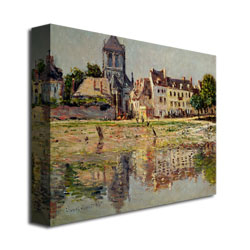 Claude Monet 'By The River At Vernon' Canvas Wall Art 35 X 47
