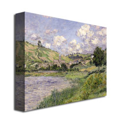 Claude Monet 'Landscape Vetheuil 1879' Canvas Wall Art 35 X 47