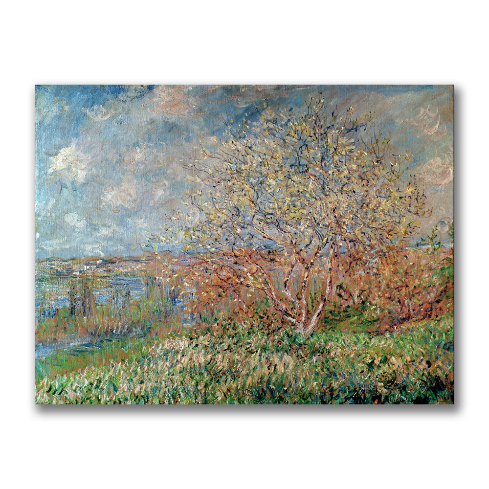 Claude Monet 'Spring 1880' Canvas Wall Art 35 X 47