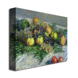 Claude Monet 'Still Life With Pears And Grapes' Canvas Wall Art 35 X 47