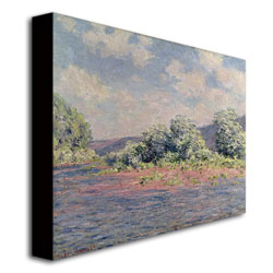 Claude Monet 'The Seine At Port Villez' Canvas Wall Art 35 X 47