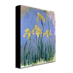 Claude Monet 'The Yellow Irises 1918-25' Canvas Wall Art 35 X 47