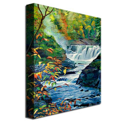 David Lloyd Glover 'Geneese River In Autumn' Canvas Wall Art 35 X 47