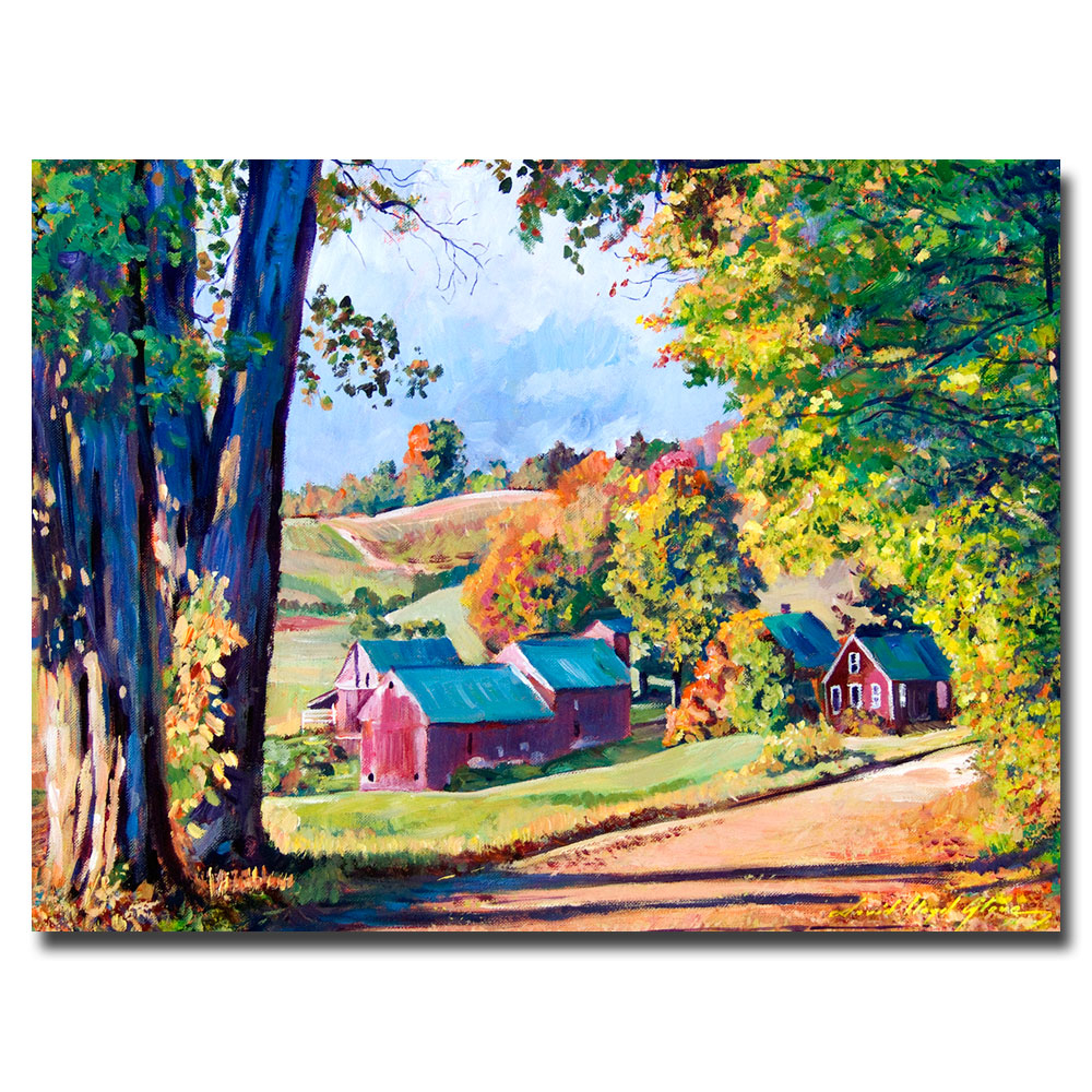 David Lloyd Glover 'Road To Jenne Farm Vermont' Canvas Wall Art 35 X 47