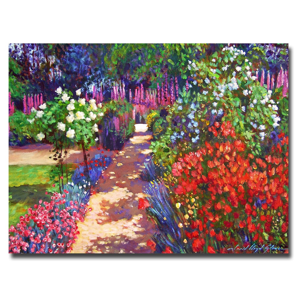 David Lloyd Glover 'Romantic Garden Walk' Canvas Wall Art 35 X 47