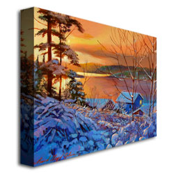 David Lloyd Glover 'Winter Day Begins' Canvas Wall Art 35 X 47