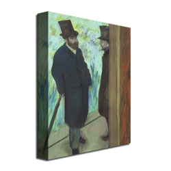 Edgar Degas 'Friends At The Theatre' Canvas Wall Art 35 X 47