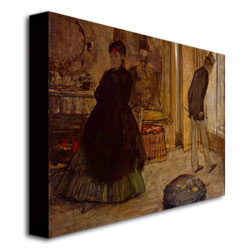 Edgar Degas 'Interior With Two Figures' Canvas Wall Art 35 X 47
