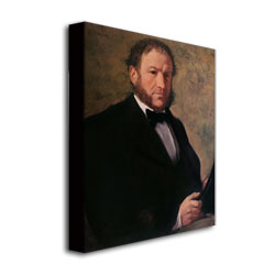 Edgar Degas 'Portrait Of Monsieur Ruelle' Canvas Wall Art 35 X 47
