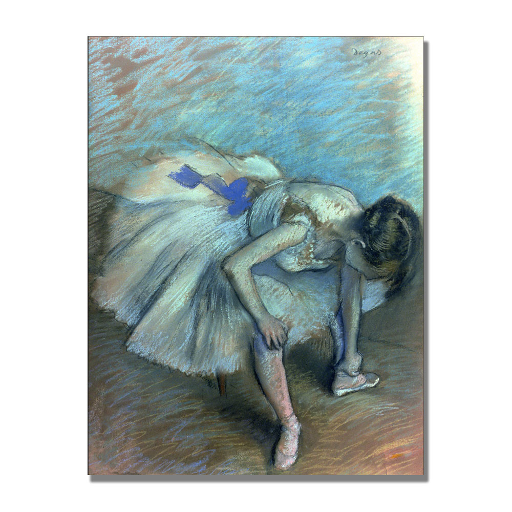Edgar Degas 'Seated Dancer' Canvas Wall Art 35 X 47