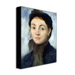 Edgar Degas 'Portrait Of Josephine Gaujelin' Canvas Wall Art 35 X 47