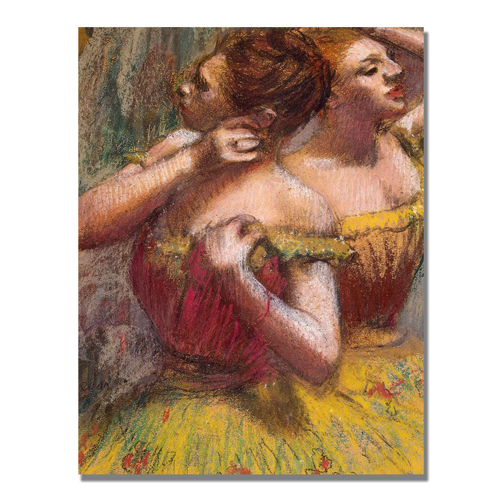 Edgar Degas 'Two Dancers' Canvas Wall Art 35 X 47