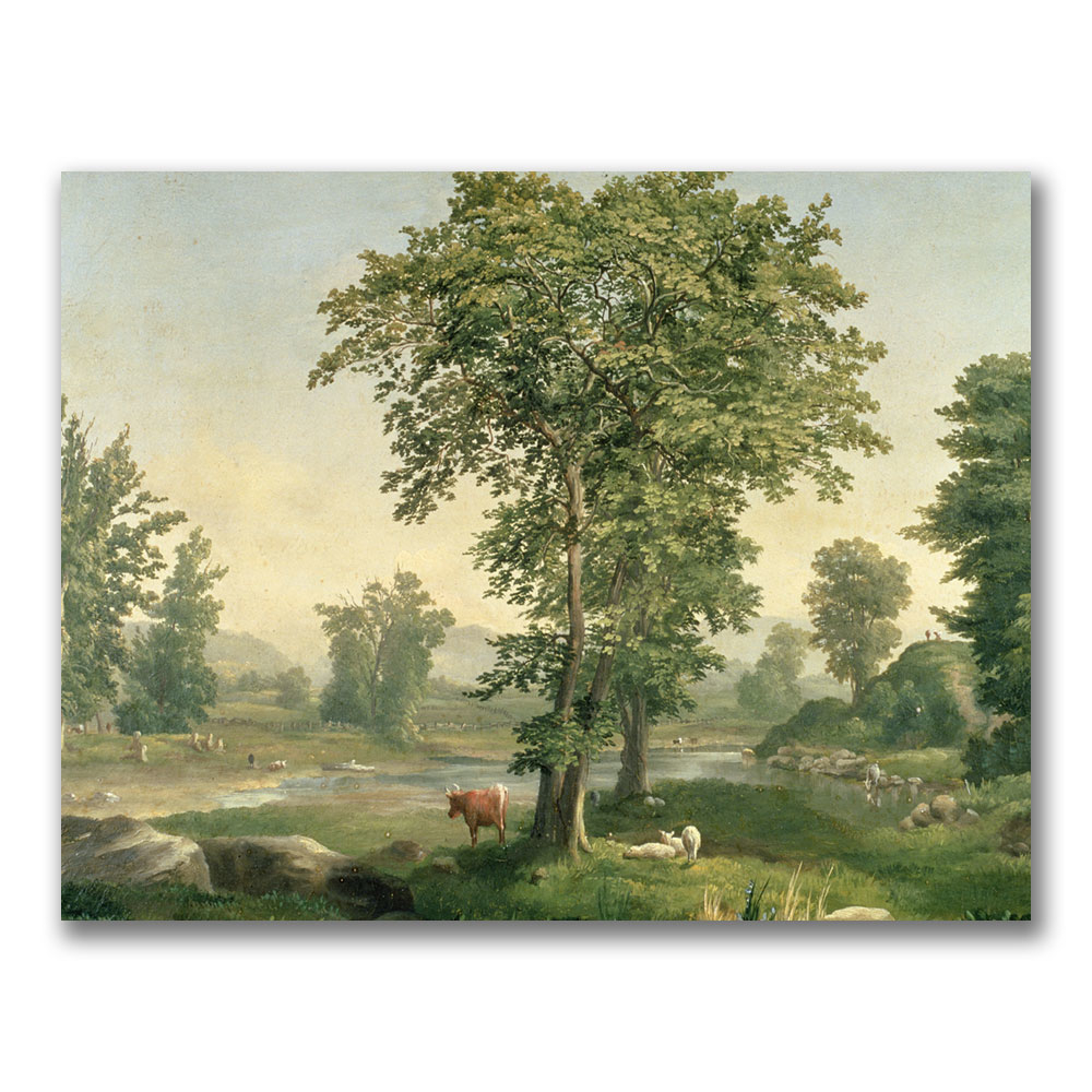 George Inness 'Landscape 1846' Canvas Wall Art 35 X 47