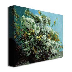 Gustave Courbet 'Flowering Branches And Flowers' Canvas Wall Art 35 X 47