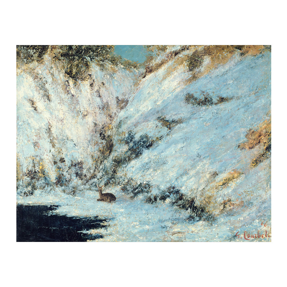 Gustave Courbet 'Snowy Landscape 1876' Canvas Wall Art 35 X 47