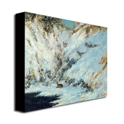 Gustave Courbet 'Snowy Landscape 1876' Canvas Wall Art 35 X 47