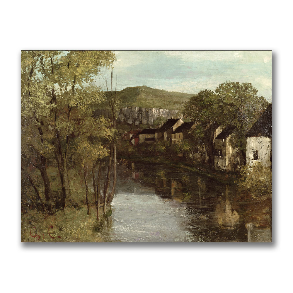 Gustave Courbet 'the Refection Of Ornans' Canvas Wall Art 35 X 47