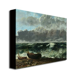 Gustave Courbet 'The Stormy Sea' Canvas Wall Art 35 X 47