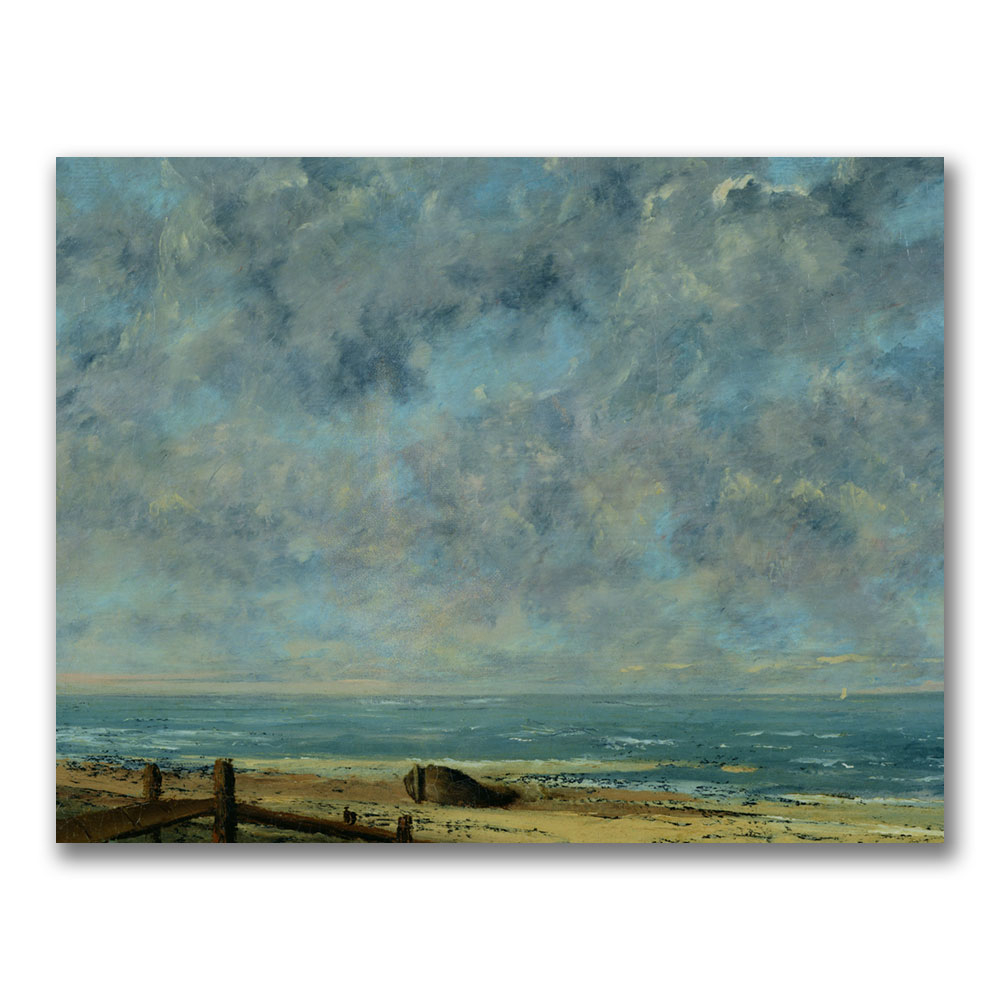 Gustave Courbet 'The Sea C1872' Canvas Wall Art 35 X 47