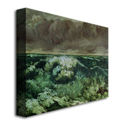 Gustave Courbet 'the Wave After 1870' Canvas Wall Art 35 X 47