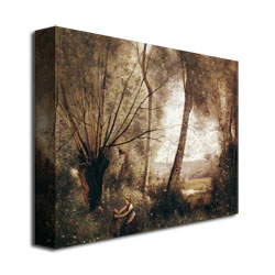 Jean Baptiste Corot 'Landscape' Canvas Wall Art 35 X 47