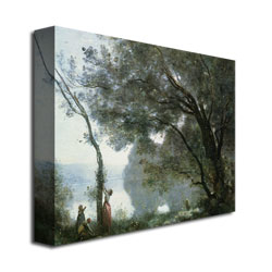 Jean Baptiste Corot 'Souvenir Of Montefontaine' Canvas Wall Art 35 X 47