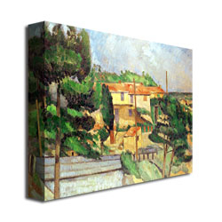 Paul Cezanne 'Viaduct At Estaque' Canvas Wall Art 35 X 47