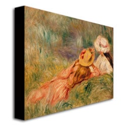 Pierre Renoir 'Young Girls By The Water' Canvas Wall Art 35 X 47