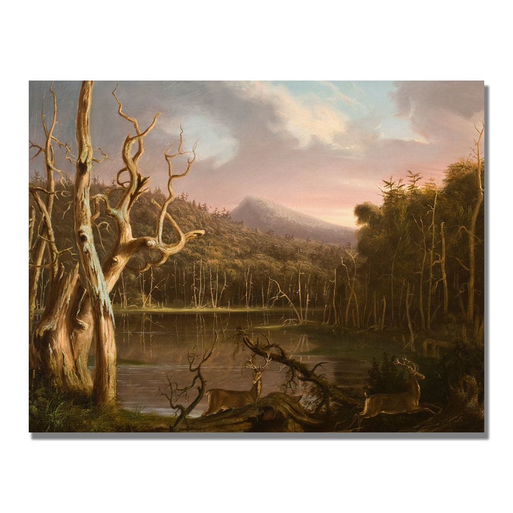 Thomas Cole 'Lake With Dead Trees' Canvas Wall Art 35 X 47