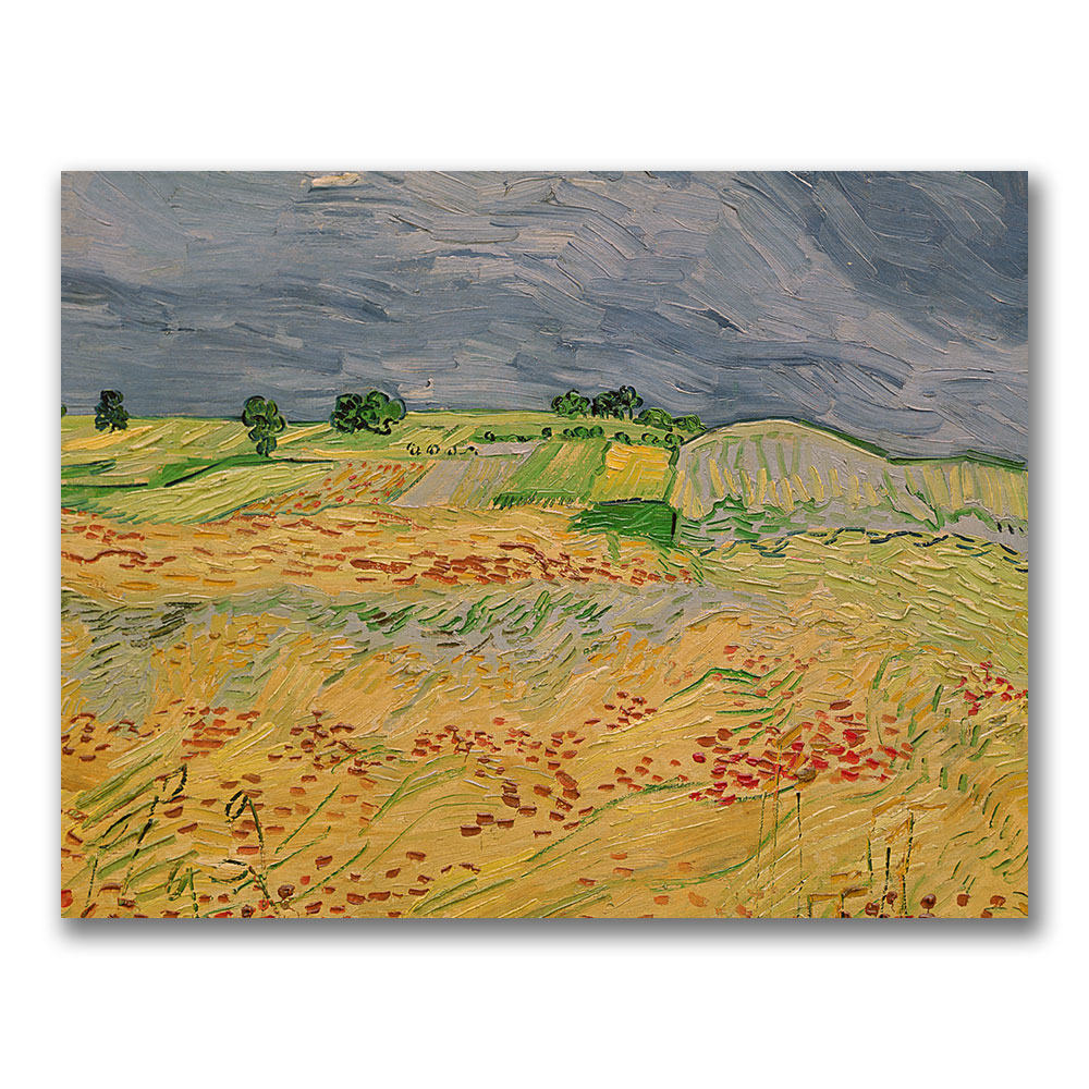 Vincent Van Gogh 'Plain At Auvers 1890' Canvas Wall Art 35 X 47