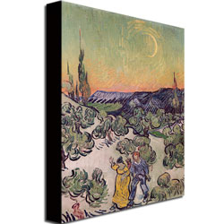 Vincent Van Gogh 'Moonlit Landscape1889' Canvas Wall Art 35 X 47