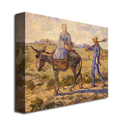 Vincent Van Gogh 'Morning Going Out To Work' Canvas Wall Art 35 X 47