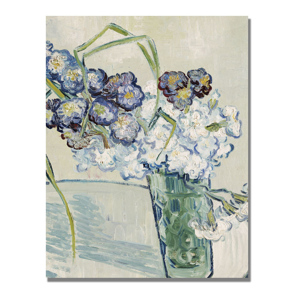 Vincent Van Gogh 'Still Life Vase Of Carnations' Canvas Wall Art 35 X 47
