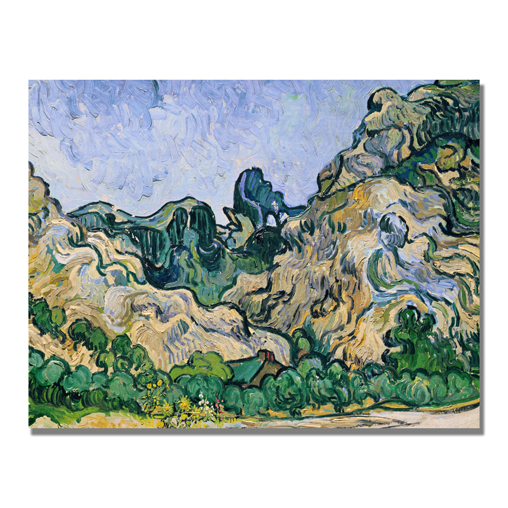 Vincent Van Gogh 'The Alpilles 1889' Canvas Wall Art 35 X 47
