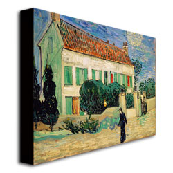Vincent Van Gogh 'White House At Night' Canvas Wall Art 35 X 47
