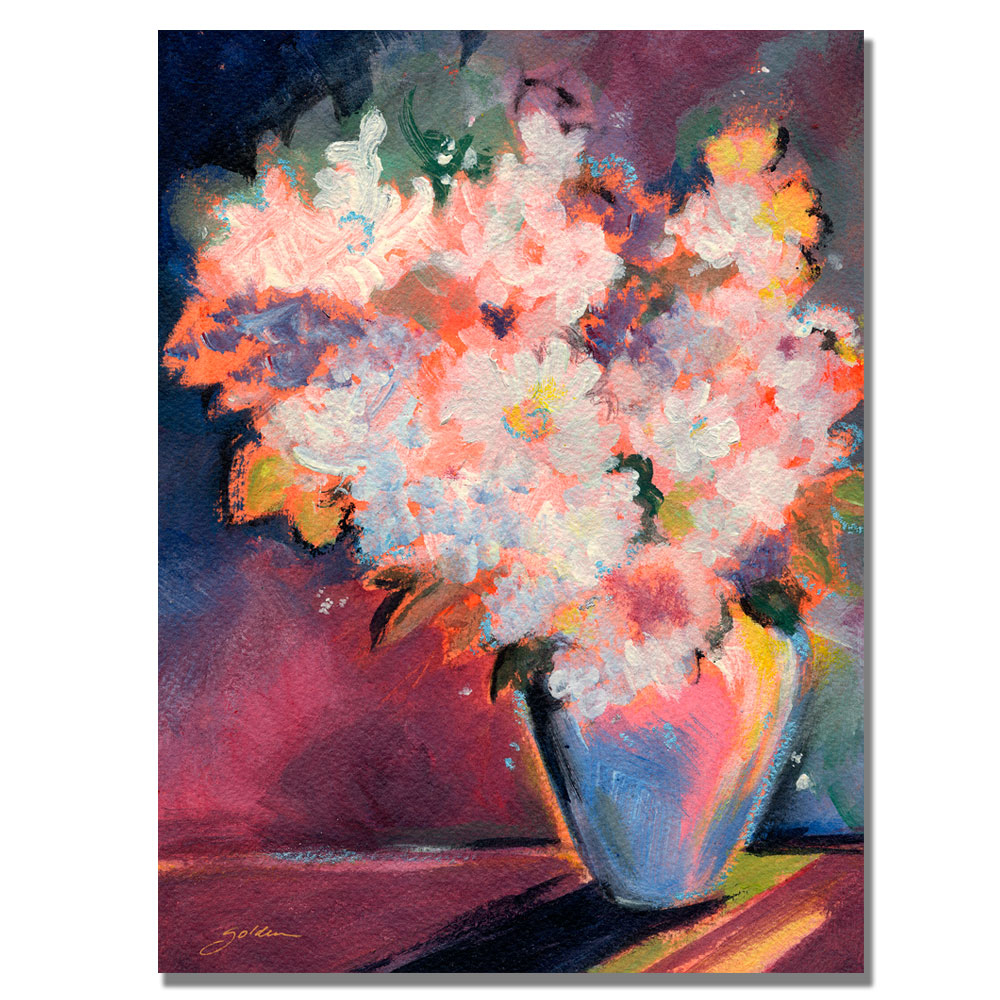 Shelia Golden 'Bouquet With White Blooms' Canvas Wall Art 35 X 47