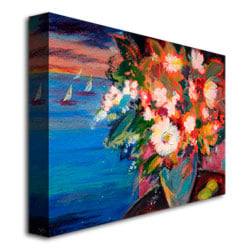 Shelia Golden 'By The Water' Canvas Wall Art 35 X 47