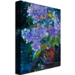 Shelia Golden 'Bouquet In Violet' Canvas Wall Art 35 X 47