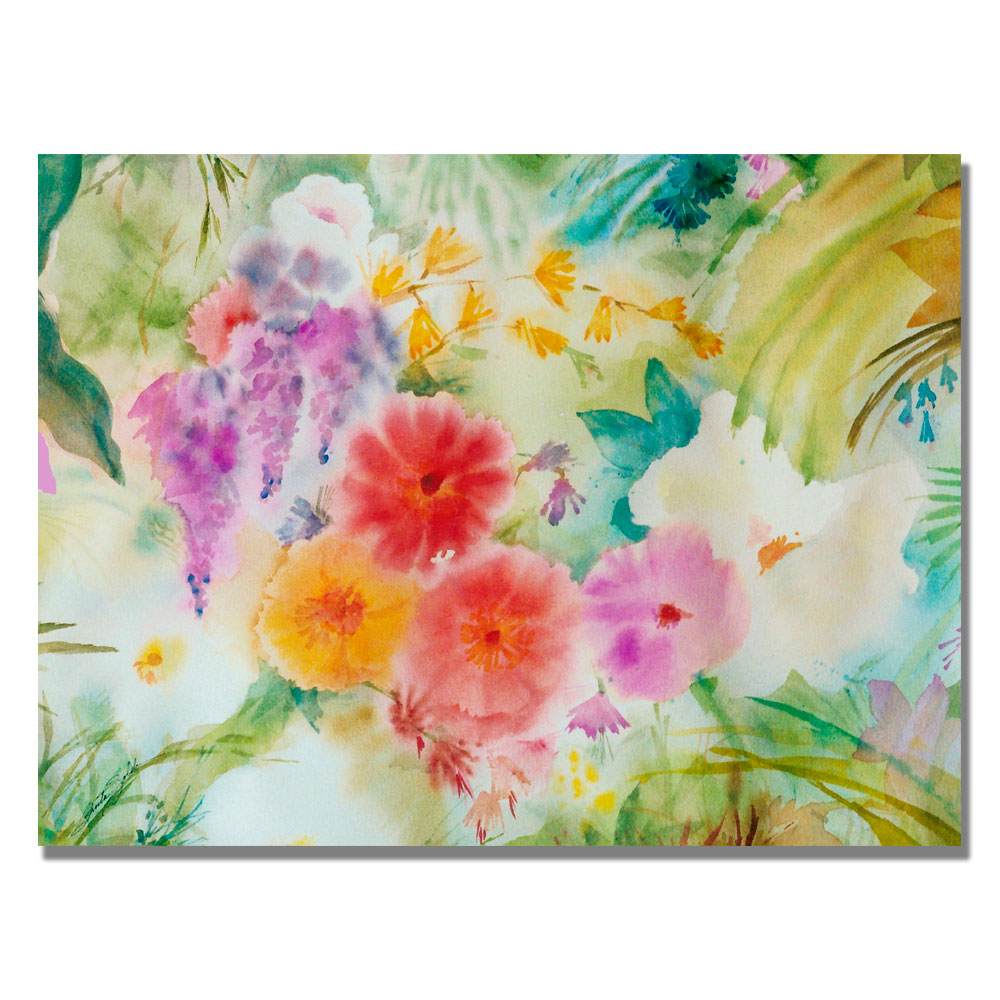 Shelia Golden 'Dream Flowers' Canvas Wall Art 35 X 47