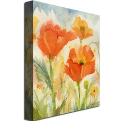Shelia Golden 'Field Of Poppies' Canvas Wall Art 35 X 47