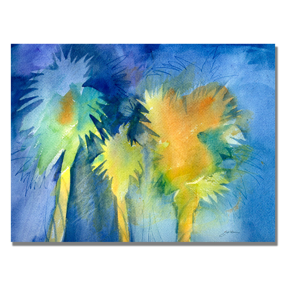 Shelia Golden 'Night Palm' Canvas Wall Art 35 X 47