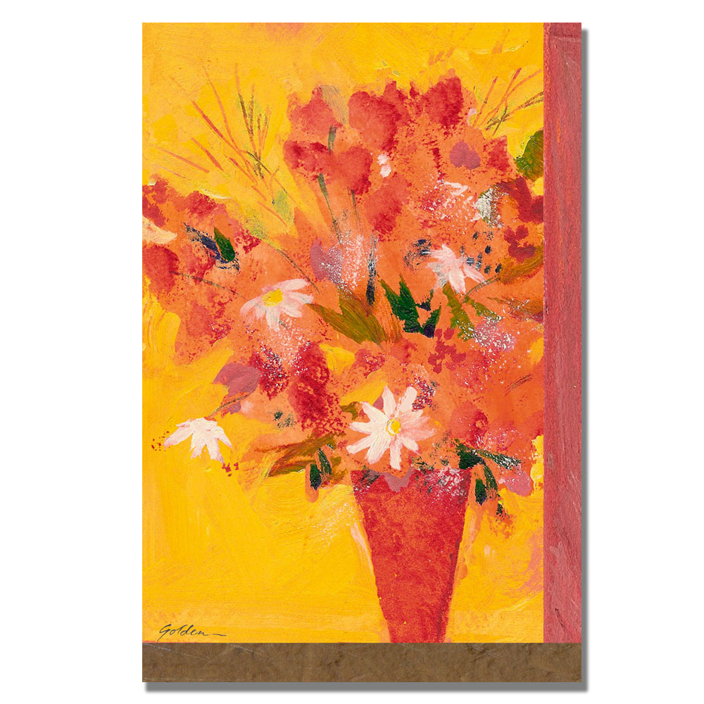 Shelia Golden 'Bouquet With Yellow II' Canvas Wall Art 35 X 47